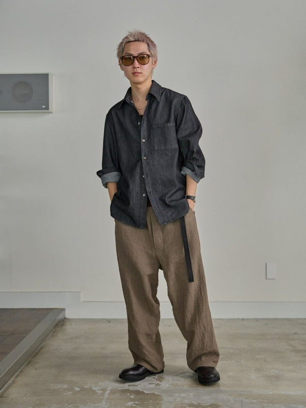 【アーカイブ販売】PGND. / DENIM DRESS SHIRT 001 - PRY