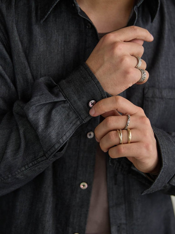 【アーカイブ販売】PGND. / DENIM DRESS SHIRT 001 - PRY