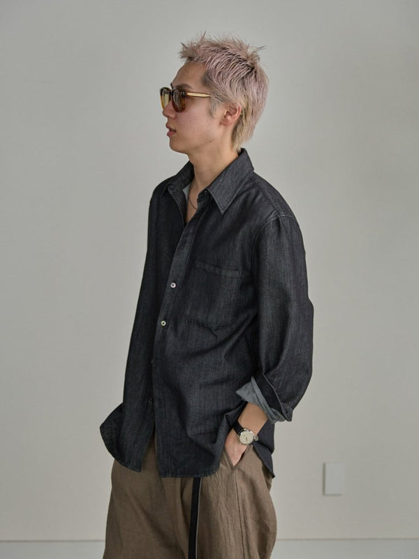 【アーカイブ販売】PGND. / DENIM DRESS SHIRT 001 - PRY