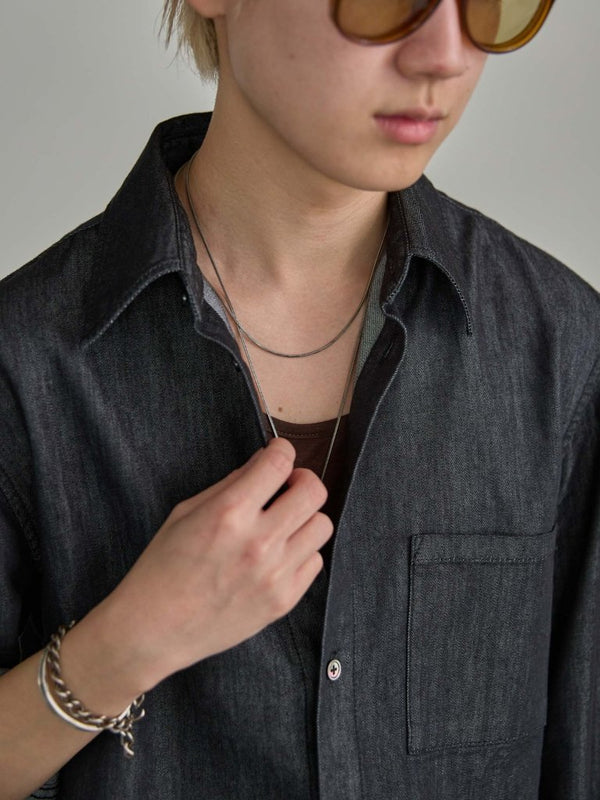【アーカイブ販売】PGND. / DENIM DRESS SHIRT 001 - PRY
