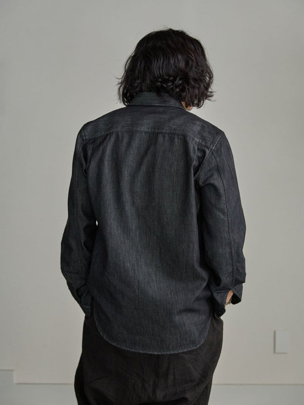 【アーカイブ販売】PGND. / DENIM DRESS SHIRT 001 - PRY