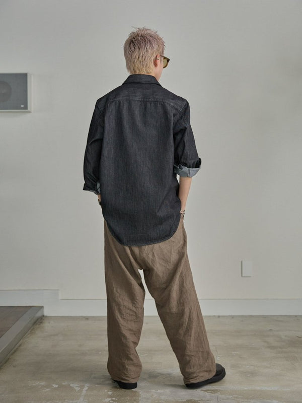 【アーカイブ販売】PGND. / DENIM DRESS SHIRT 001 - PRY