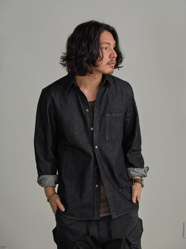 【アーカイブ販売】PGND. / DENIM DRESS SHIRT 002 - PRY