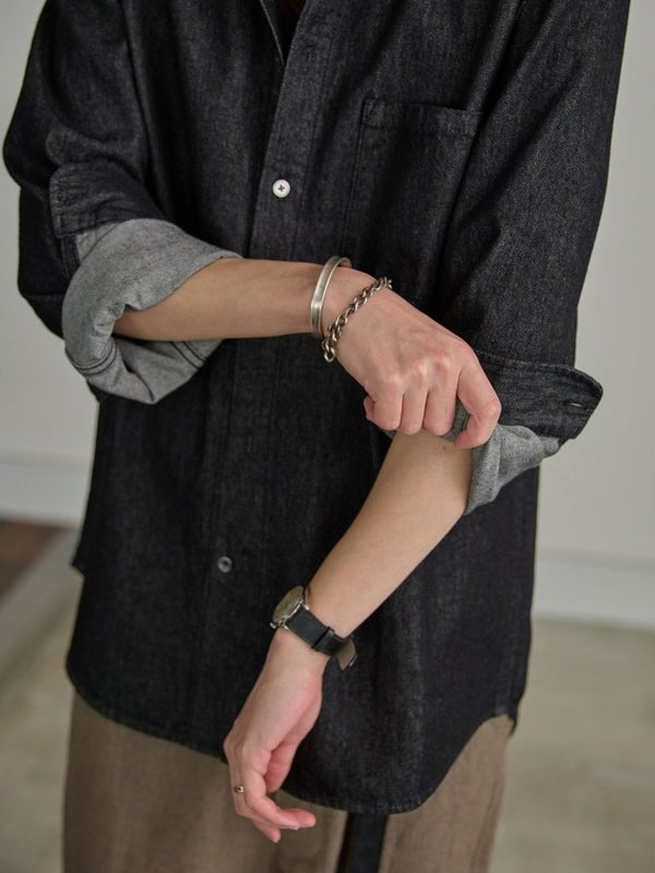 【アーカイブ販売】PGND. / DENIM DRESS SHIRT 002 - PRY