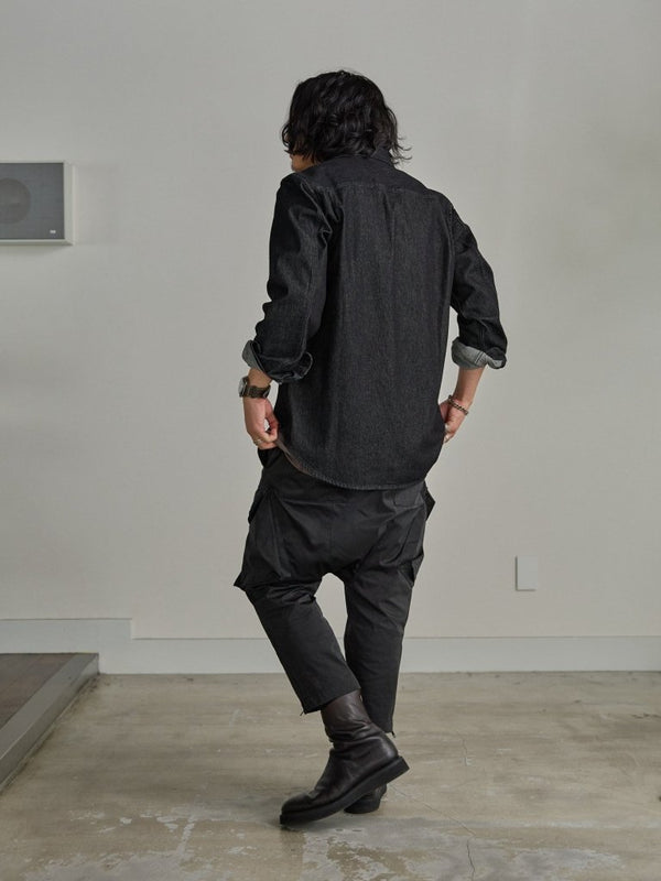 【アーカイブ販売】PGND. / DENIM DRESS SHIRT 002 - PRY