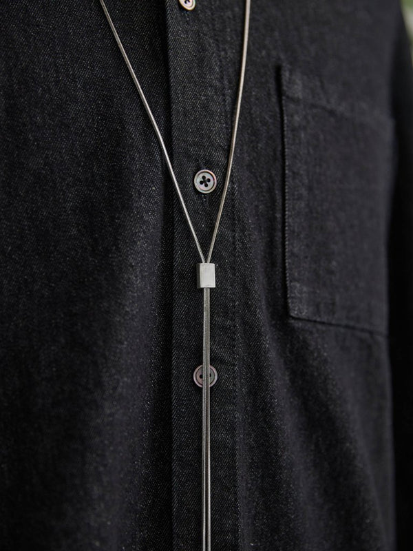 【アーカイブ販売】PGND. / DENIM DRESS SHIRT 002 - PRY