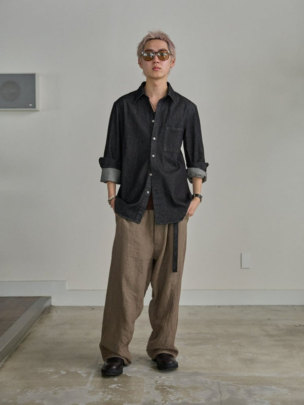 【アーカイブ販売】PGND. / DENIM DRESS SHIRT 002 - PRY