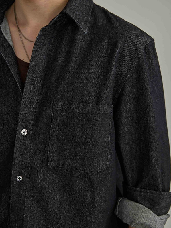 【アーカイブ販売】PGND. / DENIM DRESS SHIRT 002 - PRY