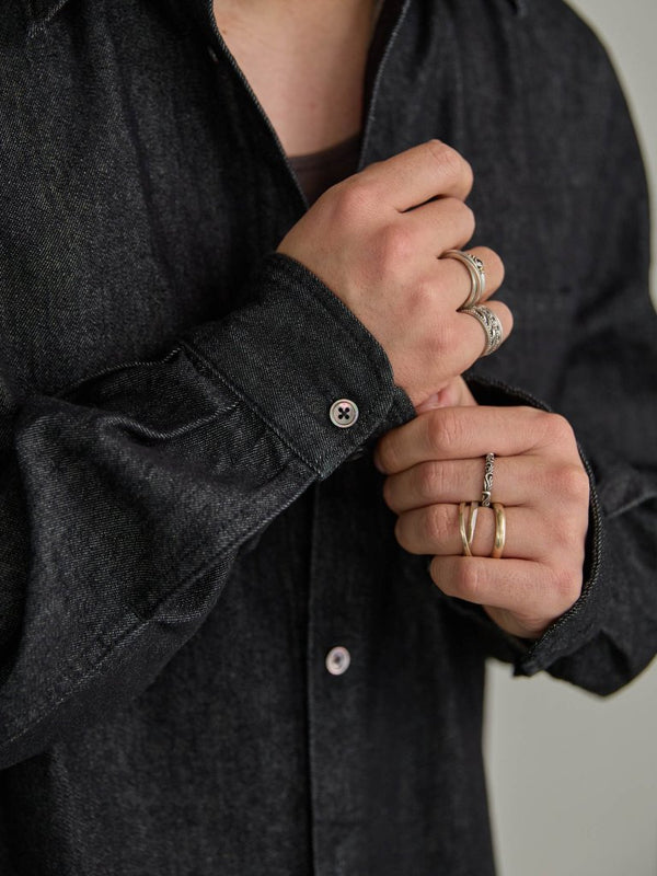 【アーカイブ販売】PGND. / DENIM DRESS SHIRT 002 - PRY