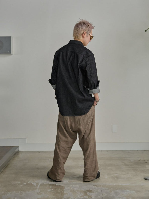 【アーカイブ販売】PGND. / DENIM DRESS SHIRT 002 - PRY