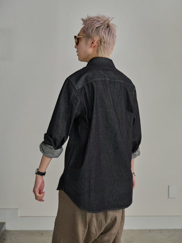 【アーカイブ販売】PGND. / DENIM DRESS SHIRT 002 - PRY