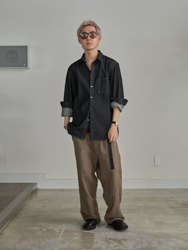 【アーカイブ販売】PGND. / DENIM DRESS SHIRT 002 - PRY