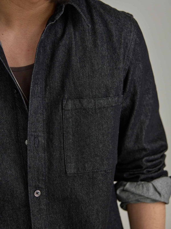 【アーカイブ販売】PGND. / DENIM DRESS SHIRT 002 - PRY