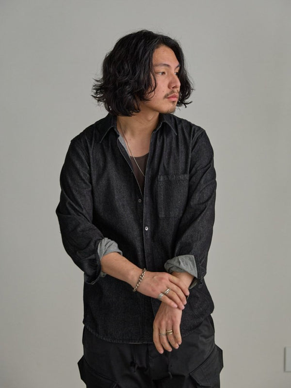 【アーカイブ販売】PGND. / DENIM DRESS SHIRT 002 - PRY