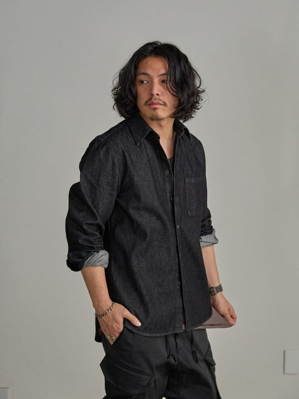 【アーカイブ販売】PGND. / DENIM DRESS SHIRT 002 - PRY