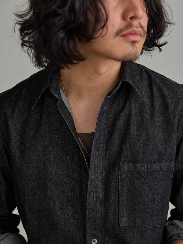 【アーカイブ販売】PGND. / DENIM DRESS SHIRT 002 - PRY