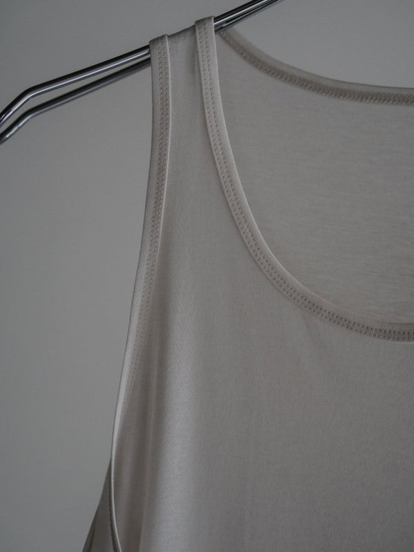 Premium Knit Layered Tank Top 【milk】 - PRY