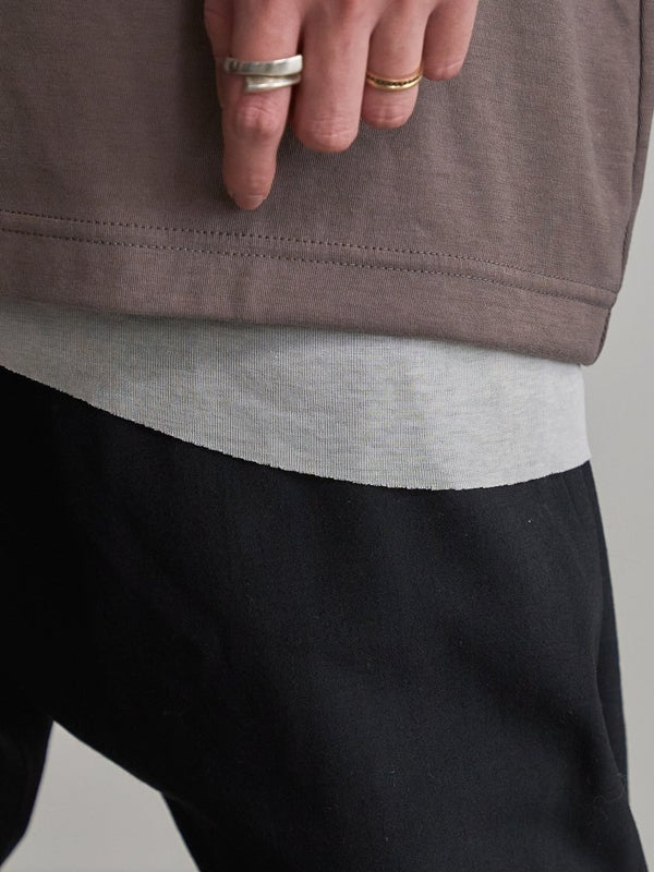 Premium Knit Layered Tank Top 【milk】 - PRY