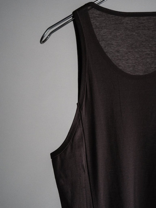 Premium Knit Layered Tank Top 【taupe】 - PRY