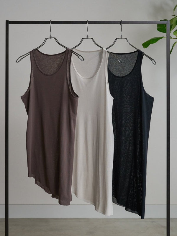 Premium Knit Layered Tank Top 【taupe】 - PRY