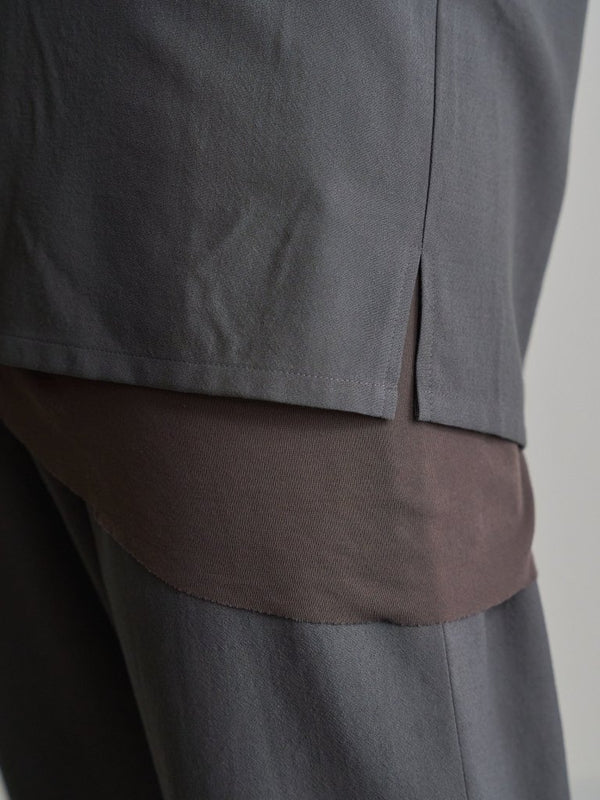 Premium Knit Layered Tank Top 【taupe】 - PRY