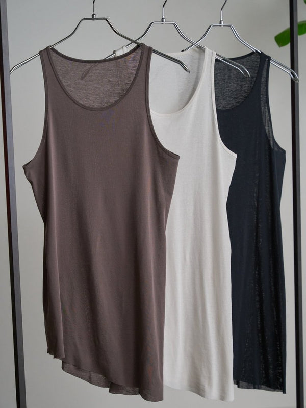 Premium Knit Layered Tank Top 【taupe】 - PRY