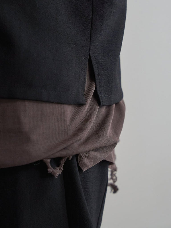 Premium Knit Layered Tank Top 【taupe】 - PRY