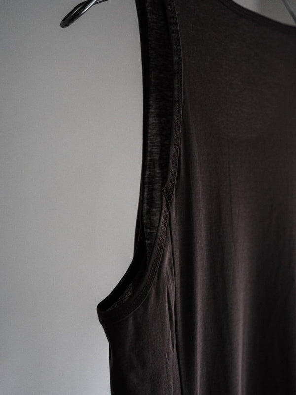 Premium Knit Layered Tank Top 【taupe】 - PRY