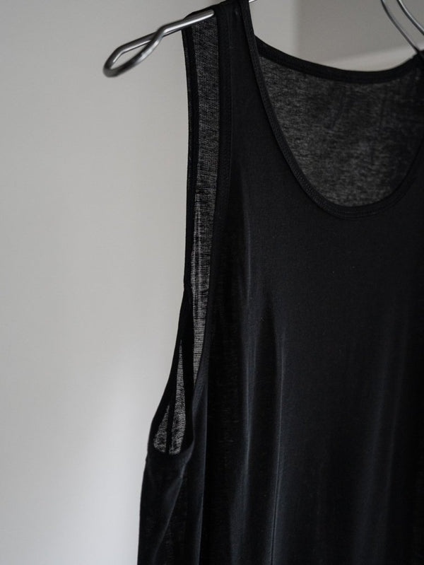 Premium Knit Layered Tank Top【black】 - PRY