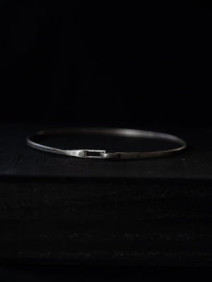 Silver Hook Bangle [narrow] - PRY