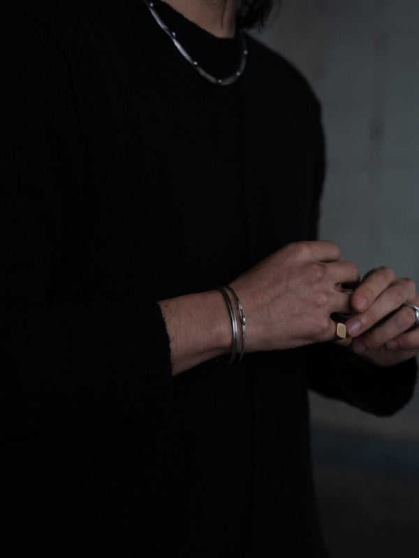 Silver Hook Bangle [narrow] - PRY