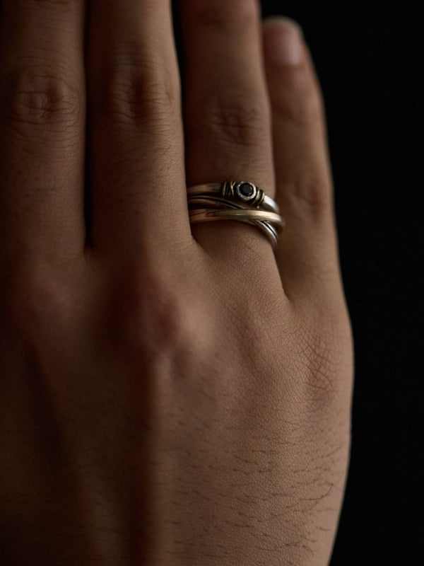 Slit Trinity Ring [slv925+k10] - PRY
