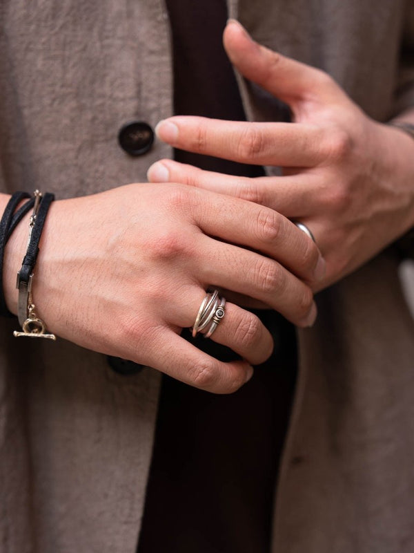 Slit Trinity Ring [slv925+k10] - PRY