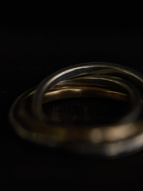 Slit Trinity Ring [slv925+k10] - PRY