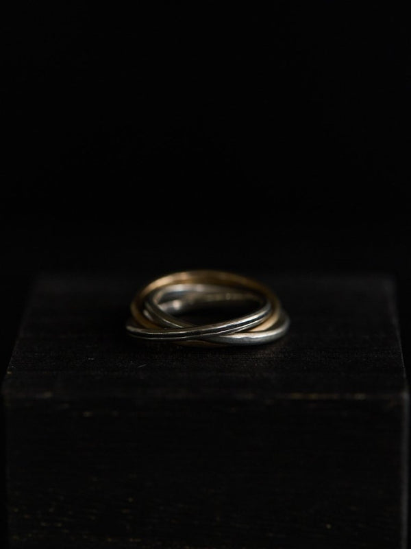 Slit Trinity Ring [slv925+k10] - PRY