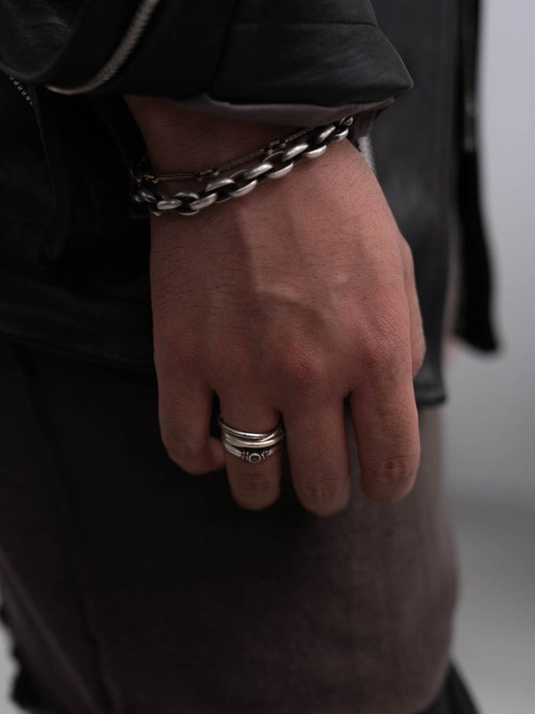 Slit Trinity Ring [slv925+k10] - PRY