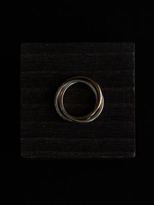 Slit Trinity Ring [slv925+k10] - PRY