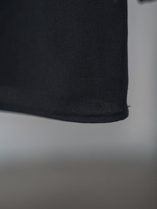 Super100's Button - front Shirt【black】 - PRY