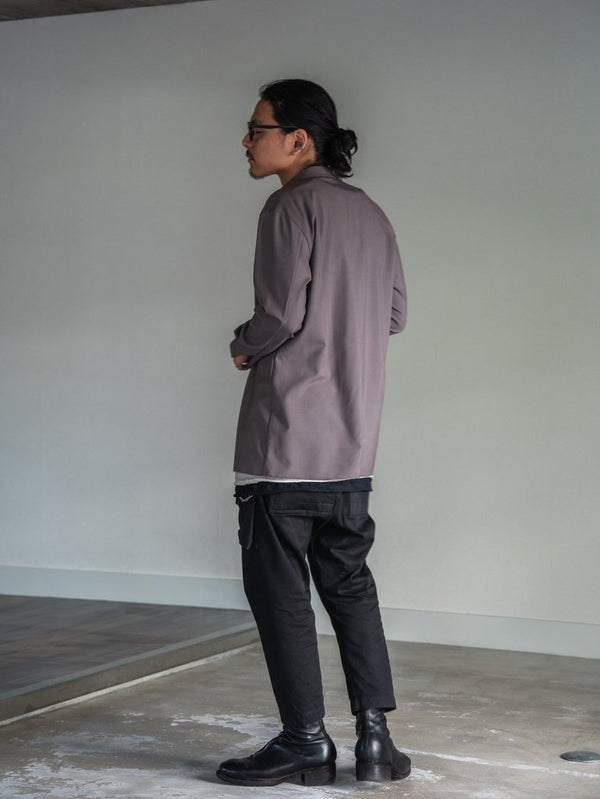Super100's Button - front Shirt【taupe】 - PRY