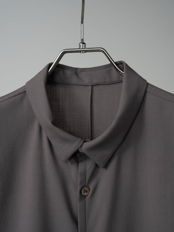 Super100's Button - front Shirt【taupe】 - PRY