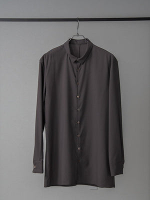 Super100's Button - front Shirt【taupe】 - PRY
