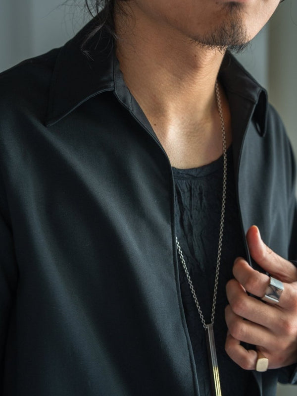 Super100's Vareuse Shirt【black】 - PRY