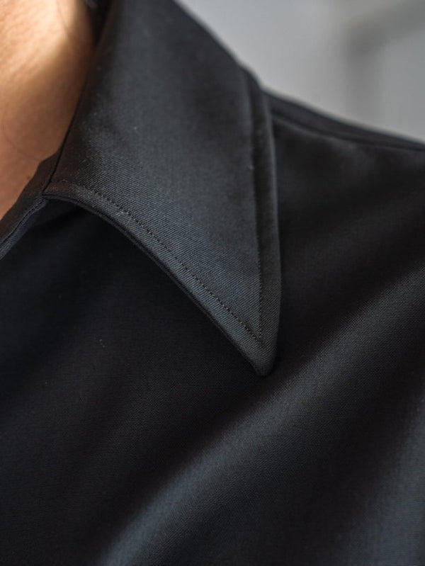 Super100's Vareuse Shirt【black】 - PRY