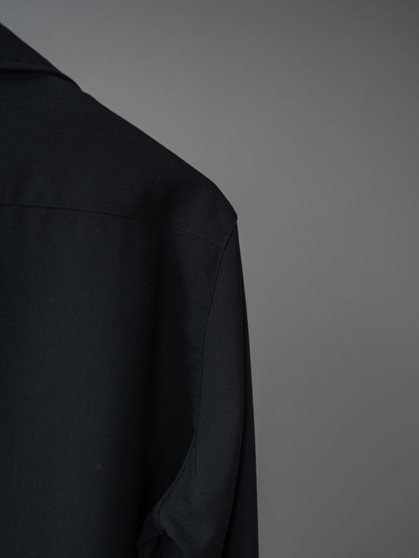 Super100's Vareuse Shirt【black】 - PRY