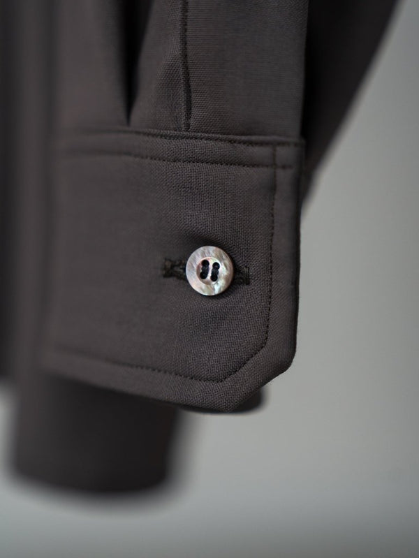 Super100's Vareuse Shirt【taupe】 - PRY