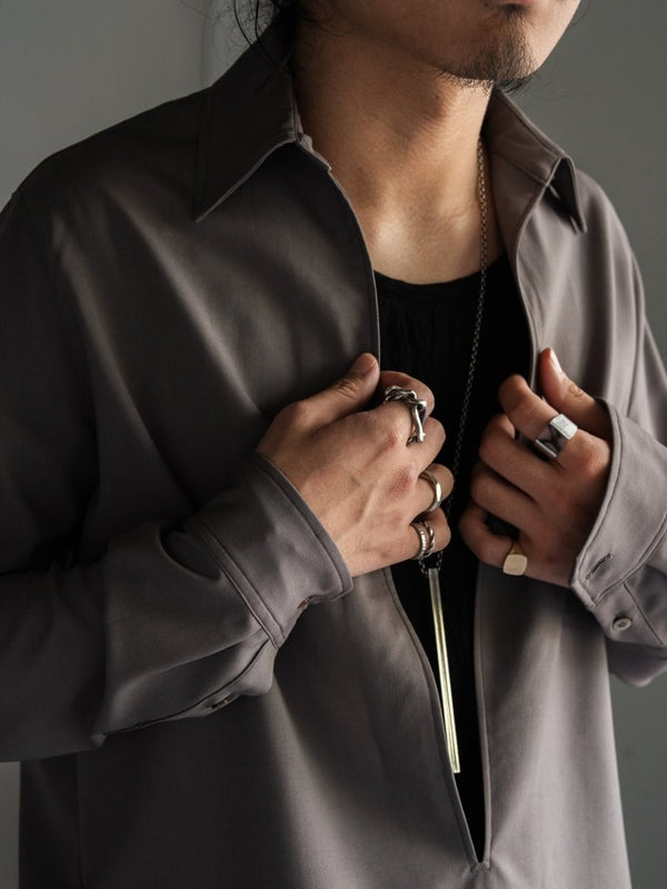 Super100's Vareuse Shirt【taupe】 - PRY