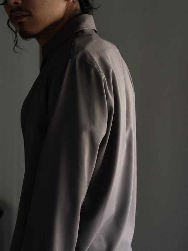 Super100's Vareuse Shirt【taupe】 - PRY