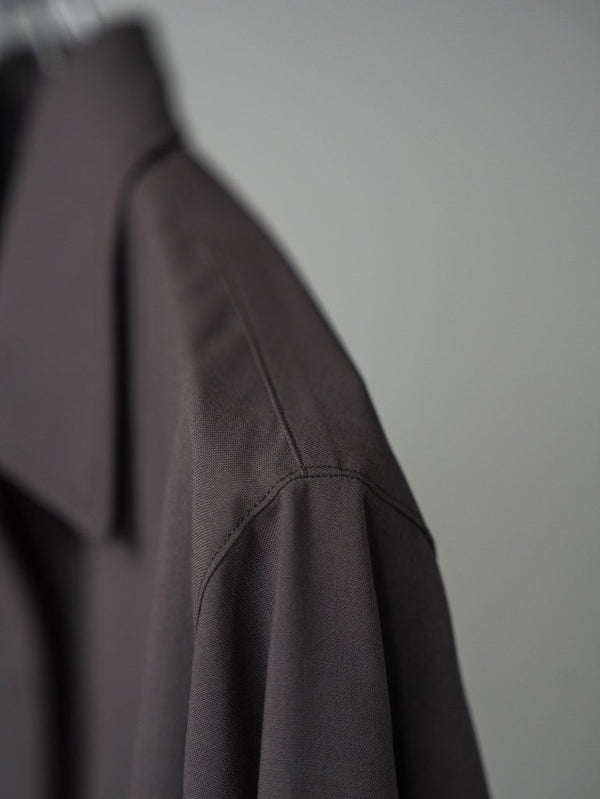 Super100's Vareuse Shirt【taupe】 - PRY