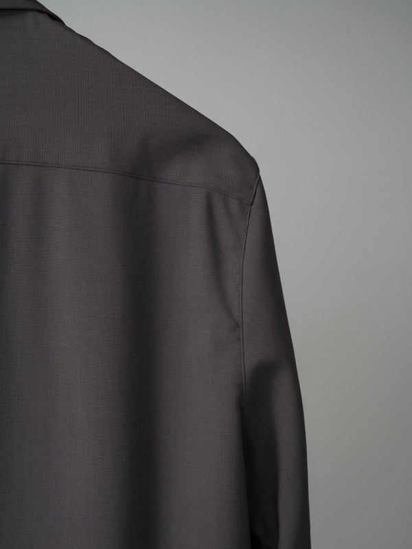 Super100's Vareuse Shirt【taupe】 - PRY