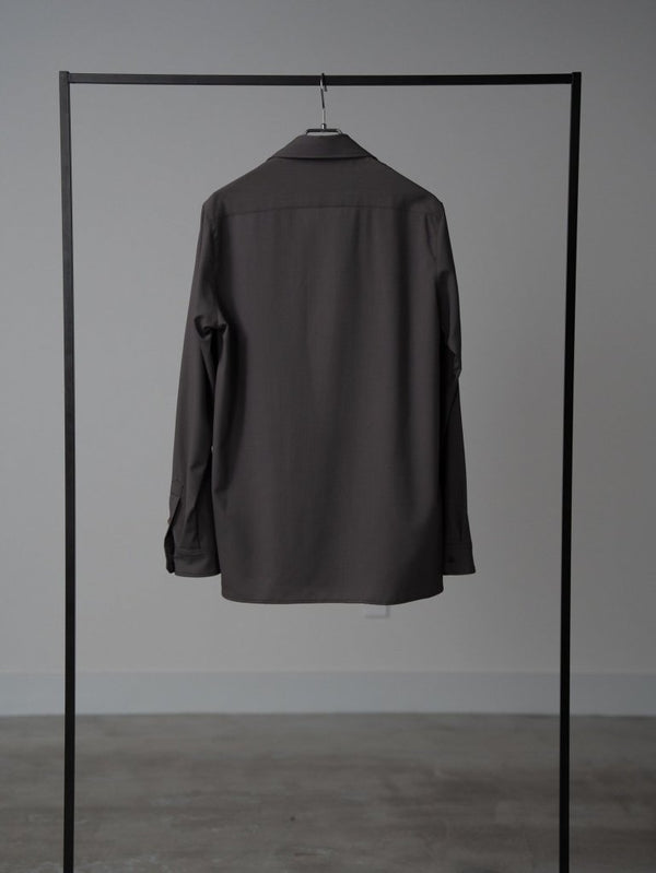 Super100's Vareuse Shirt【taupe】 - PRY